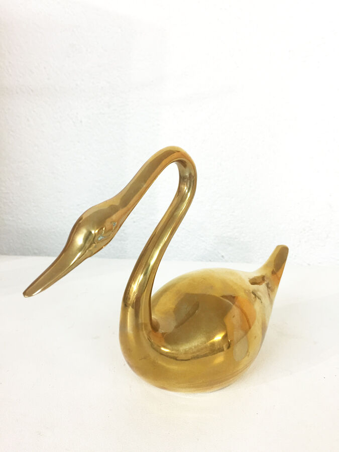 Swan solid brass, 1970