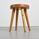 Pair of pine stools by René Martin, France, circa 1965