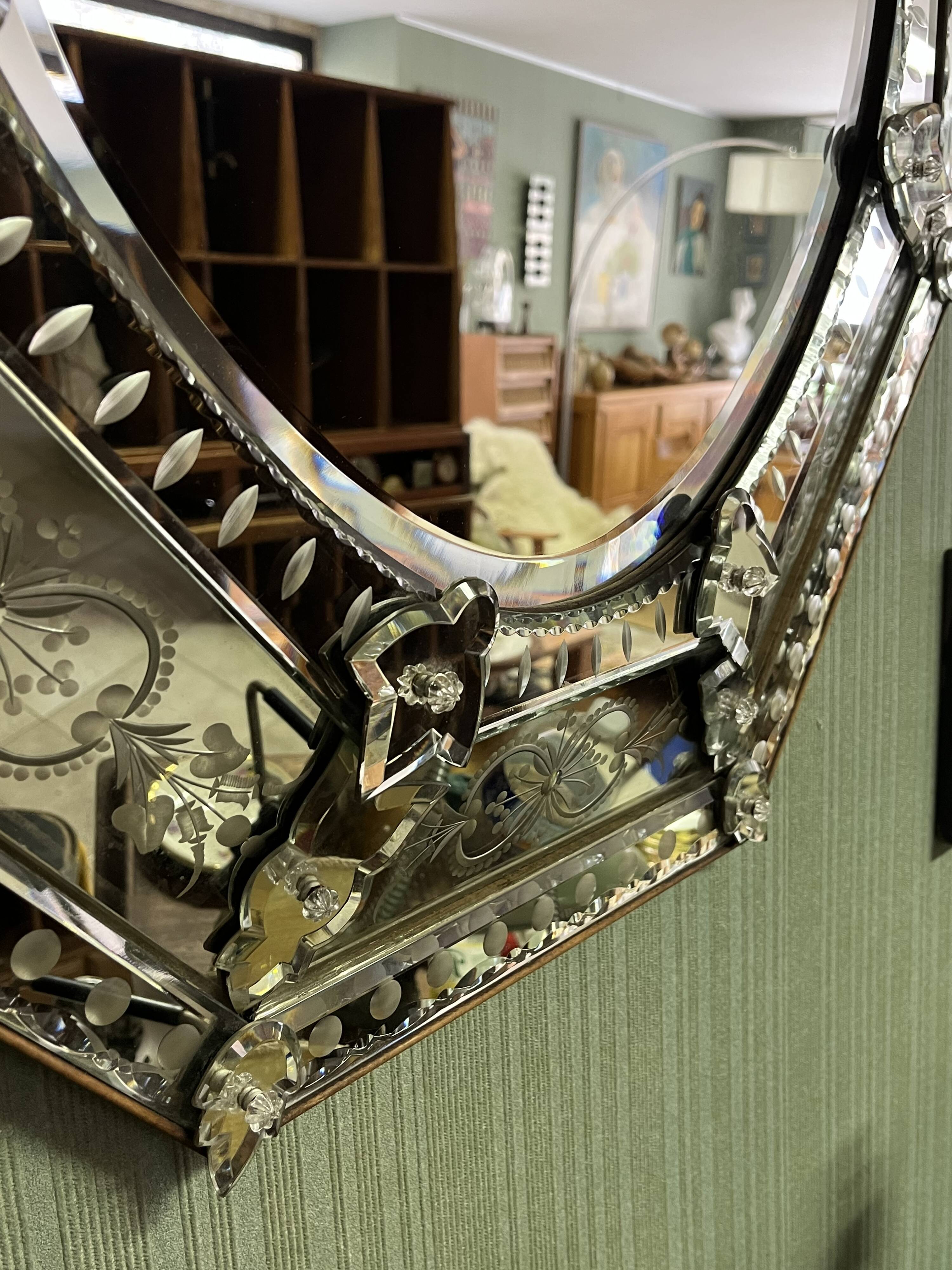Antique Venetian mirror 86cm x 70cm