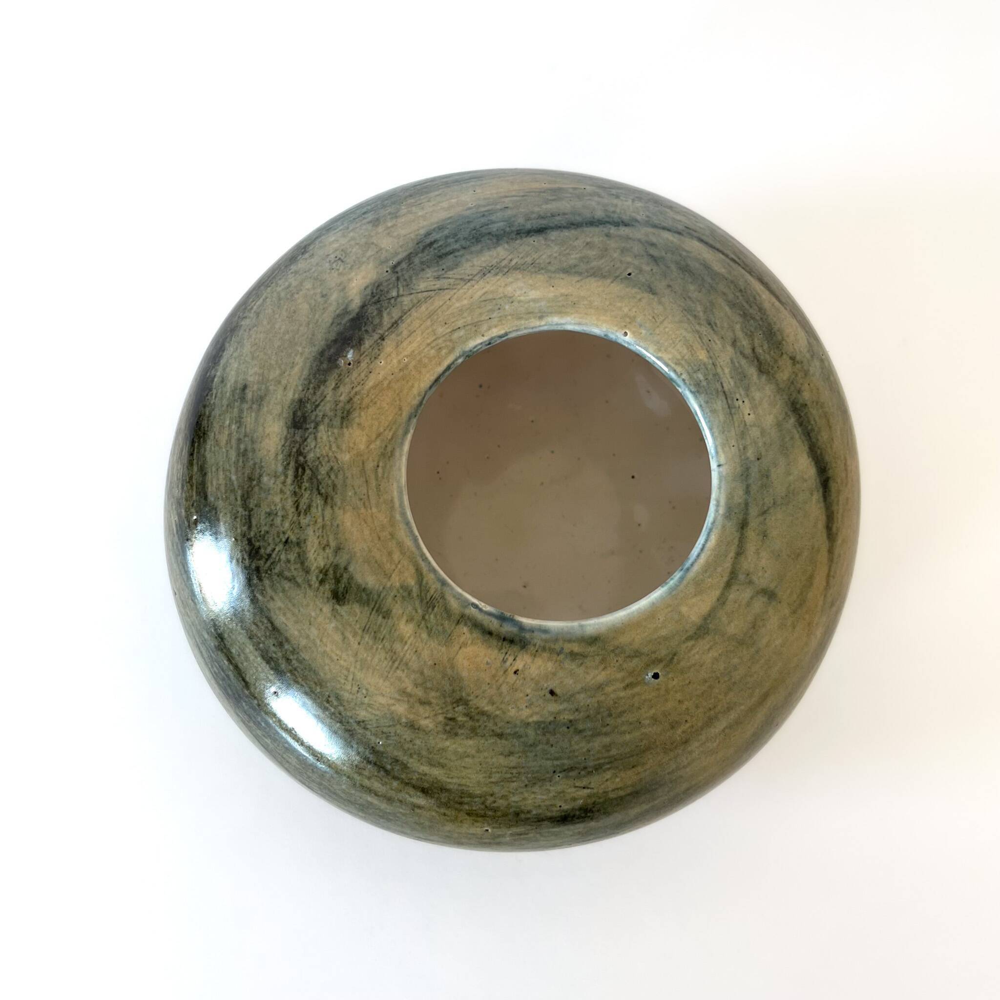 Jean Chatoney glazed ceramic round vase - 1960s Vallauris