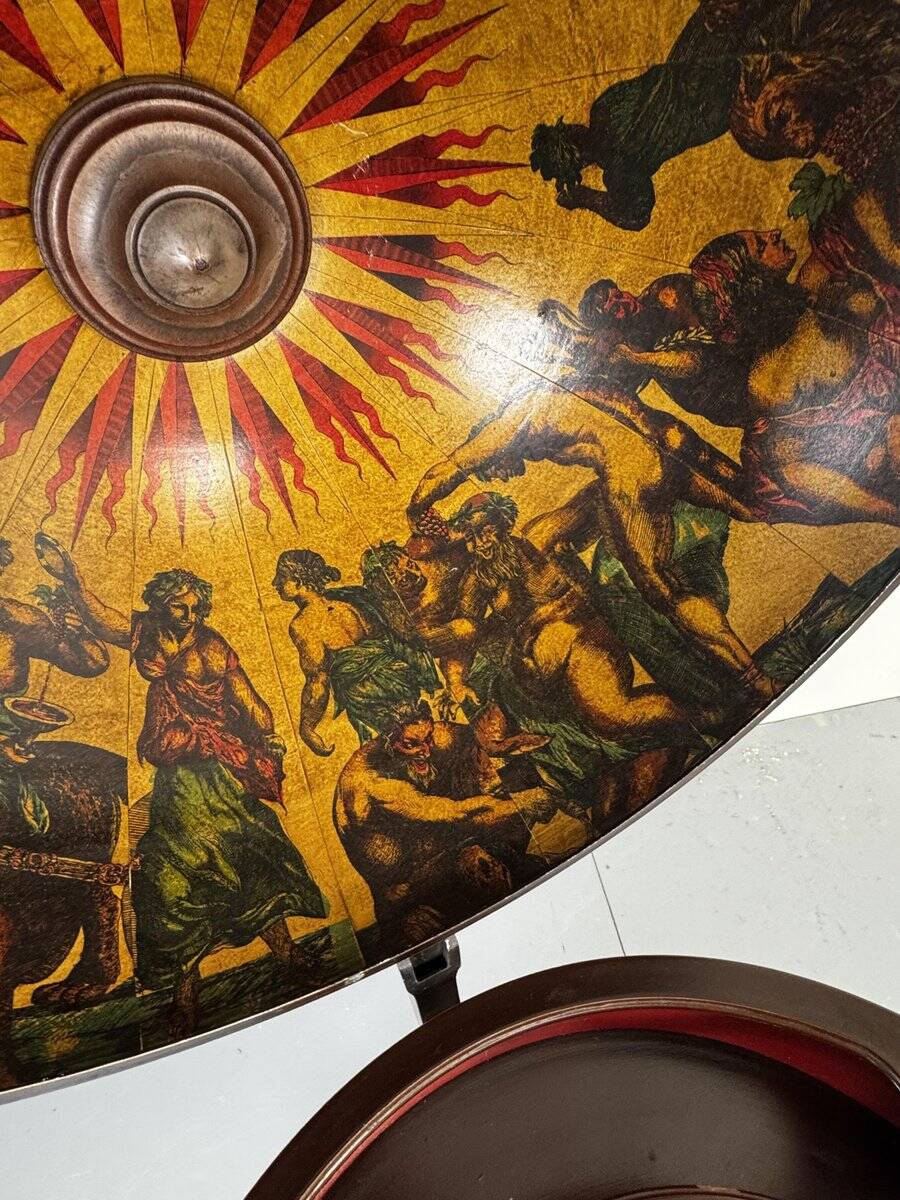 Large vintage Italian classical globe bar cabinet, 1970s