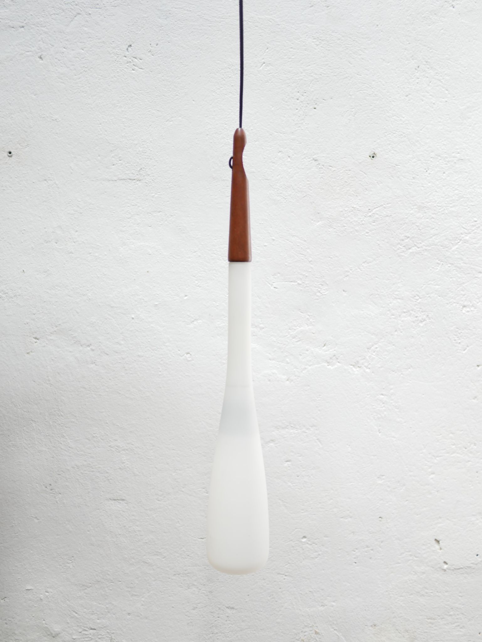 Scandinavian suspension opaline and teak by Uno and 'Sten Kristiansson' for Luxus editions