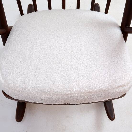 Rocking chair by Frank Reenskaug for Bramin, 1960s - New White Boucle Fabric
