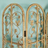 Peacok rattan screen