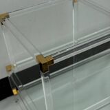 Trio of Hollywood Regency lucite and Glass Tables
