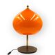 Mid-century modern orange glass Table lamp, Vistosi Italy, 1960s