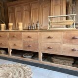 Large antique sideboard with 12 drawers