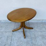 Oval teak coffee table