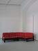 Mid-century fuchsia low modular sofa set | 1960s