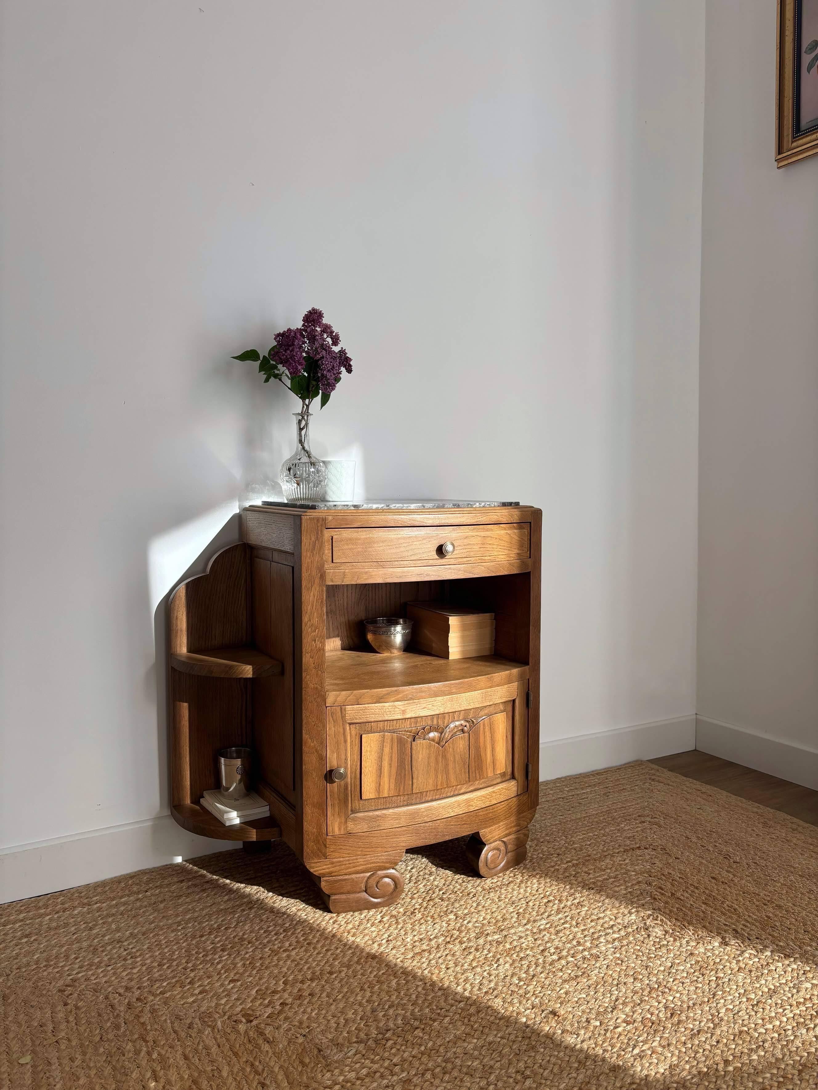 Restored Art Deco bedside table or accent furniture