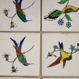 9 tiles tiles tiled earthenware from Gien birds
