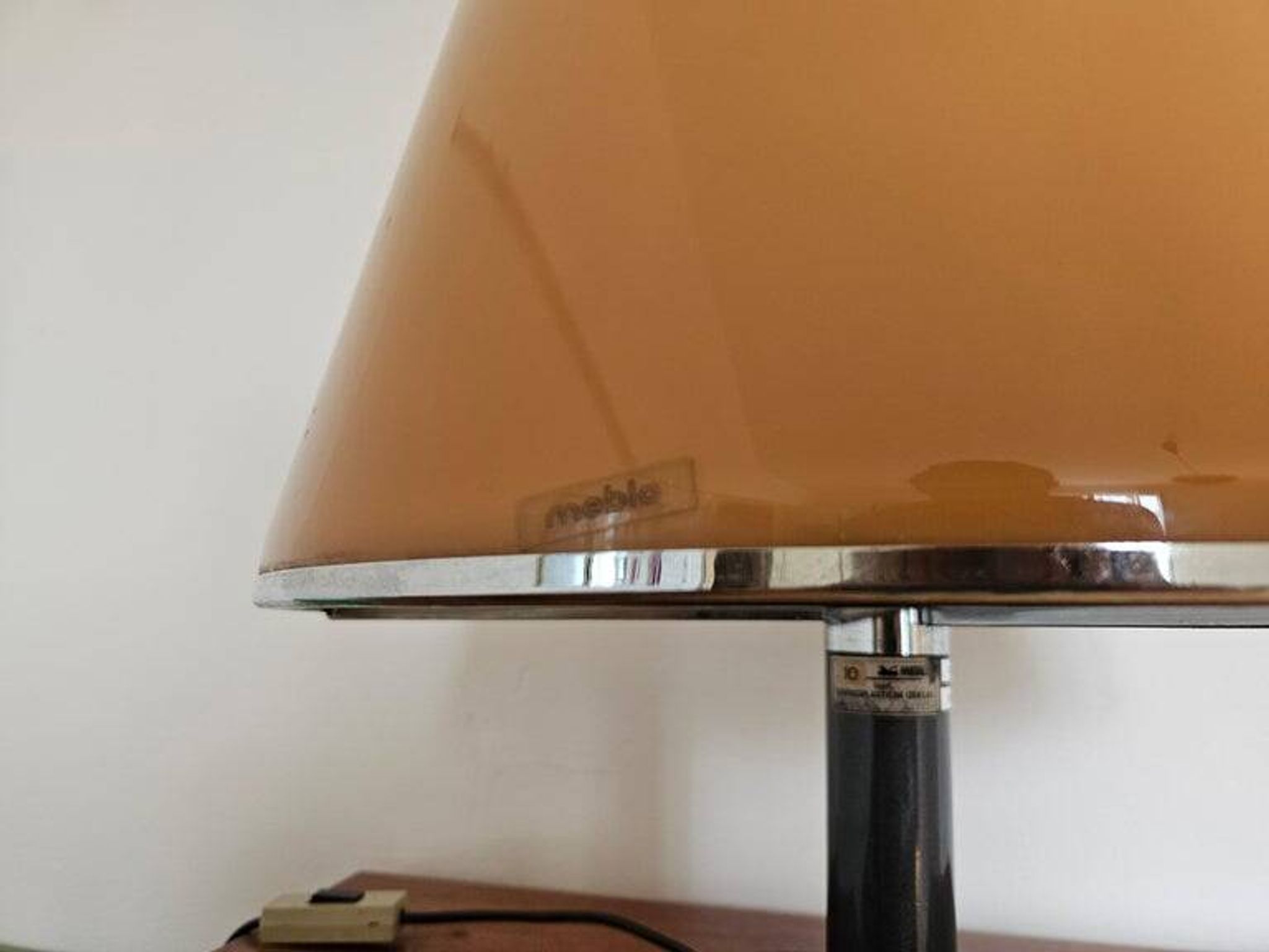 Midcentury Large Table Lamp KUALA for Meblo, Franco Bresciani, Italy, 1970s