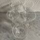 Set of five antique crystal stemmed glasses