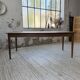 Table de ferme chêne pieds fuseaux 1950