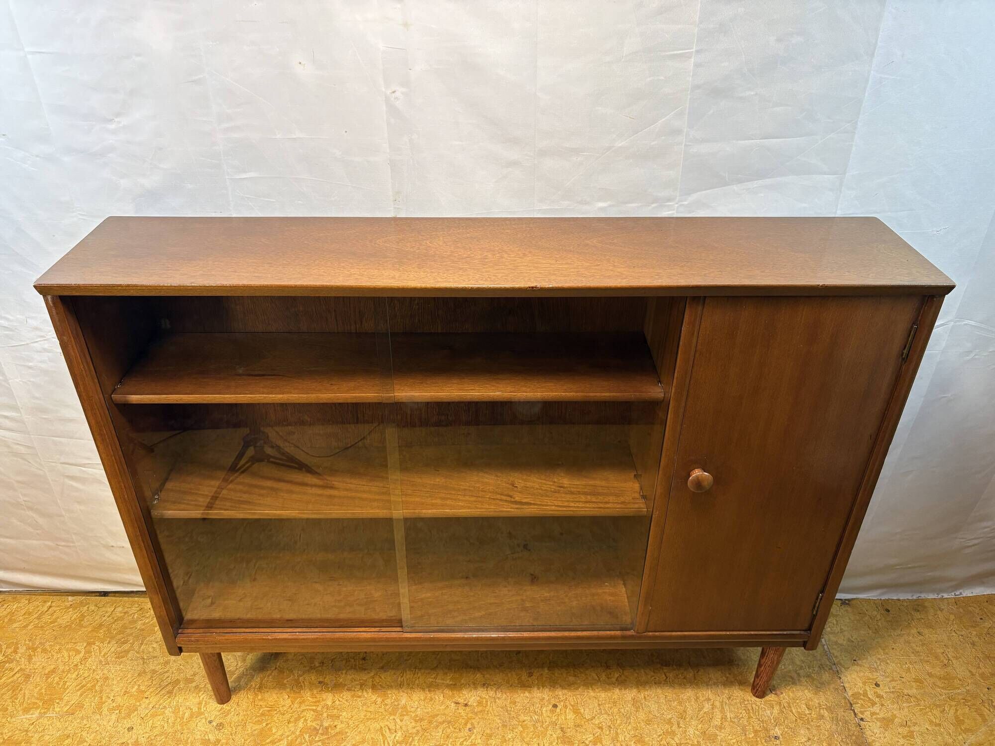 Mid-Century Retro Teak Bookcase Display Cabinet 1960  Elegant ScandinavianD