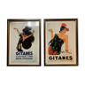 Two colour advertising posters for gypsy cigarettes around 1970