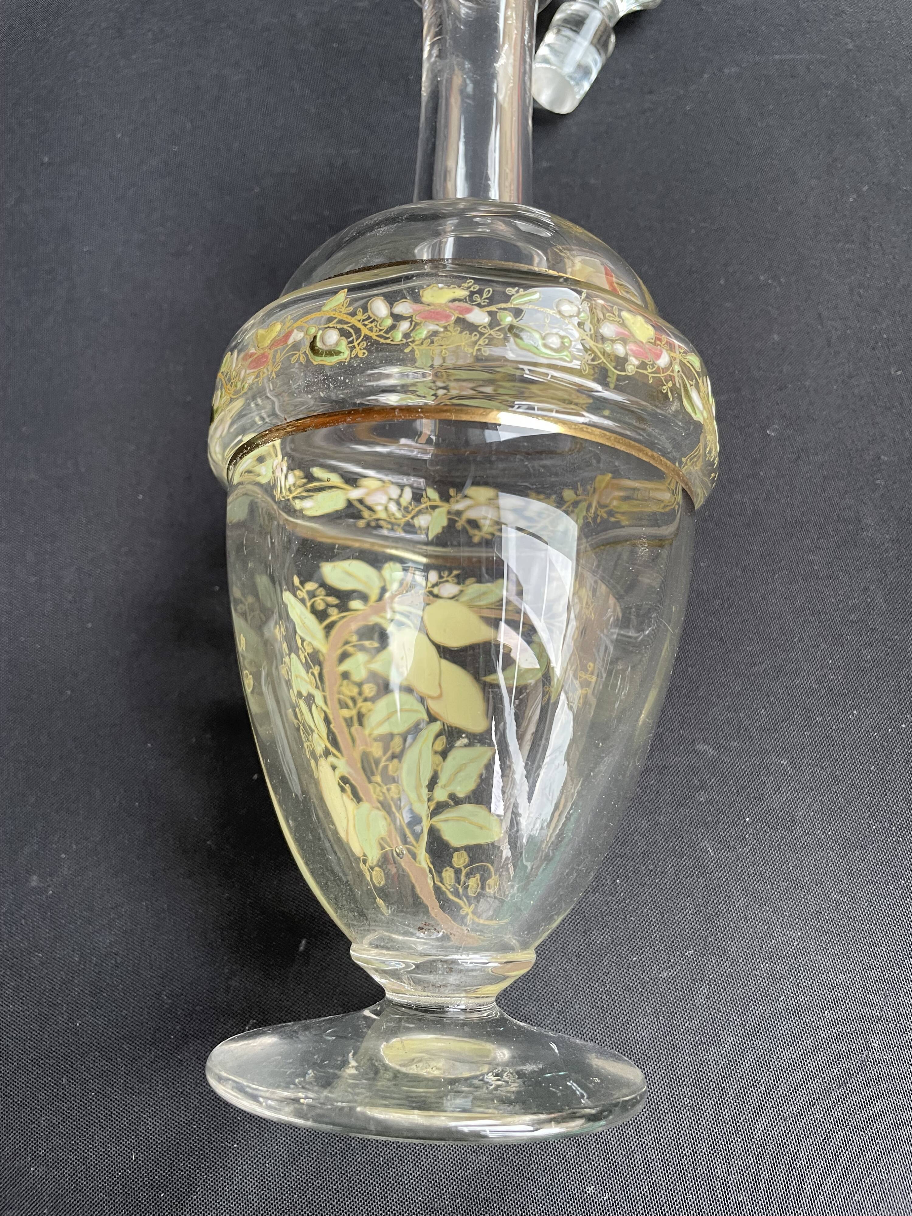 Enamelled decanter François Théodore Legras