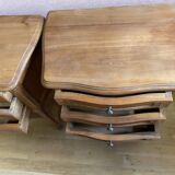 Pair of Louis XV style bedside tables in cherry wood
