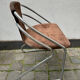 6 vintage chrome and suede design chairs