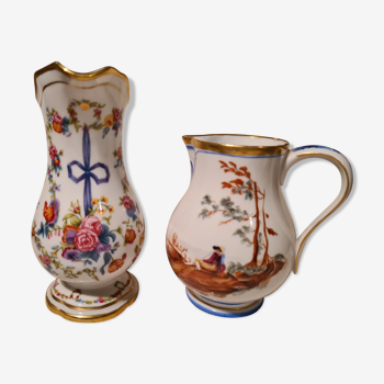 Lot de pots en porcelaine