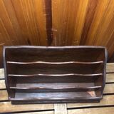 Mail holder 4 wooden boxes vintage office #a362