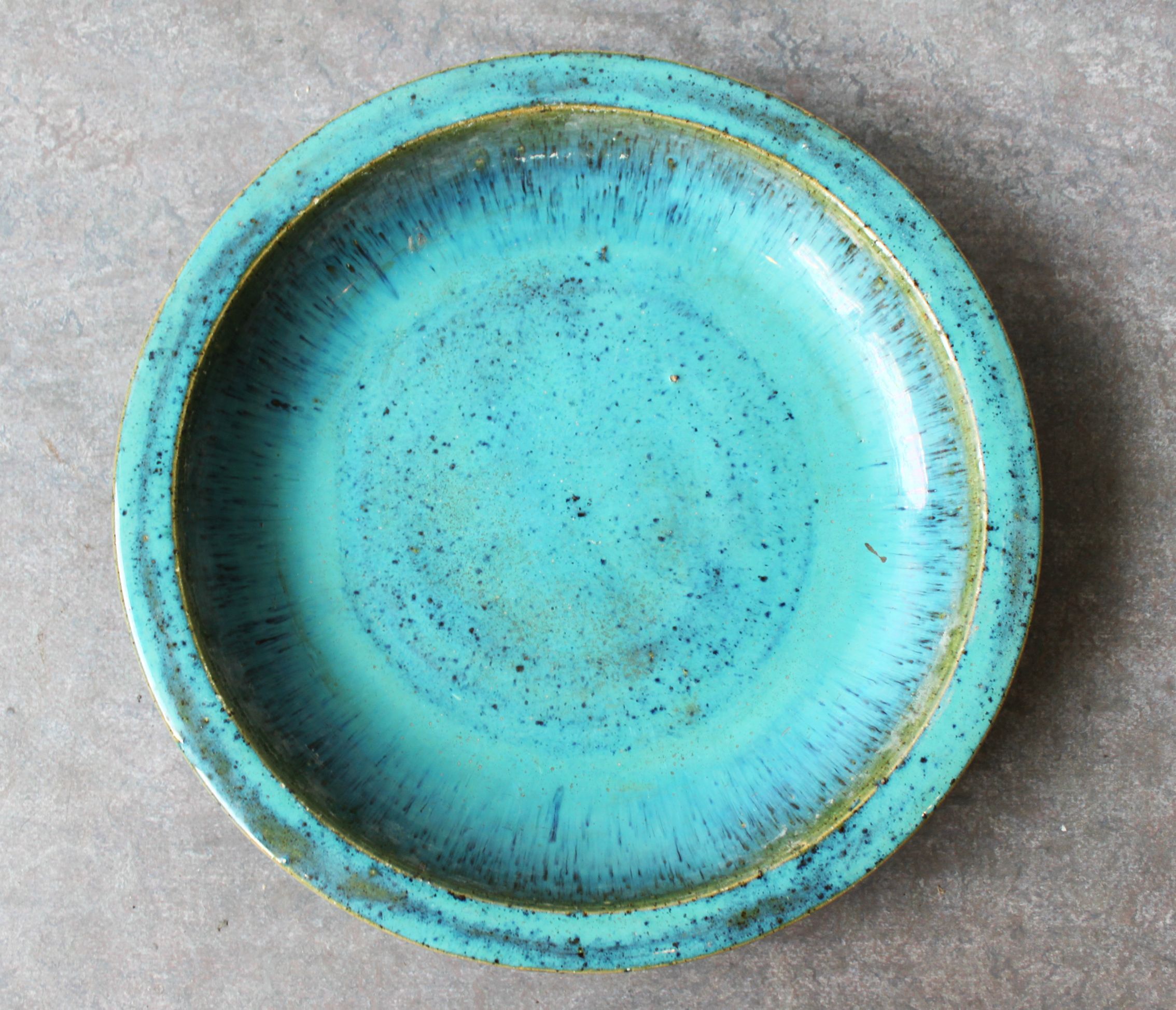 Glazed terracotta planter, handmade, 20th century