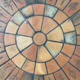 Capron “herbarium” coffee table with metal base