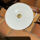 Suspension in green and white vintage enamelled sheet metal diameter 24 cm