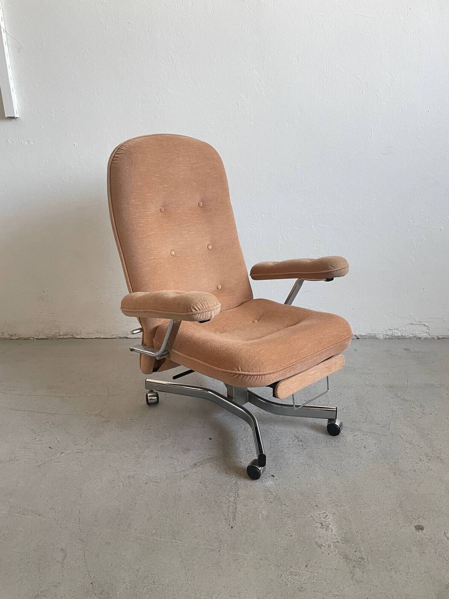 Vintage Everstyl Armchair Convertible, Multi-functional Recliner France 70s