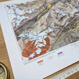 The Saint-Gothard, Switzerland, original map printed in 1878