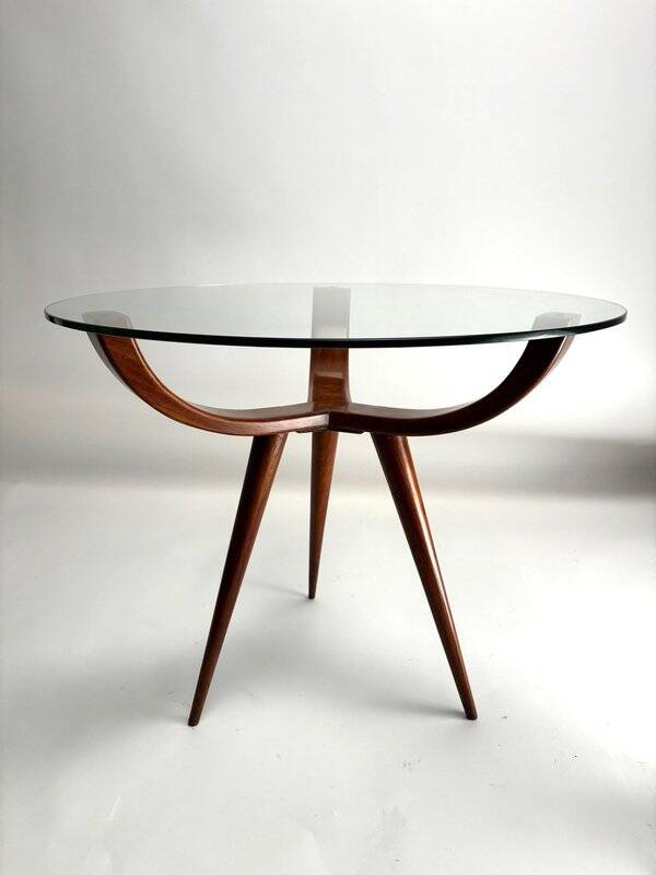 Mid-Century Italian Wooden Coffee Table, Attr. To Melchiorre Bega, Italy, 1950s