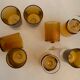 8 orange-yellow glasses Luminarc France