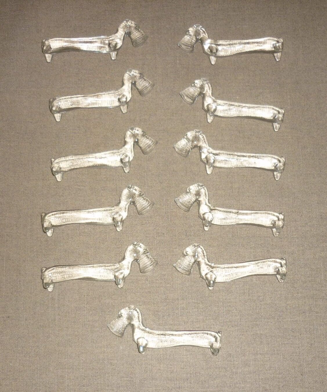 11 glass art deco knife holder/rest