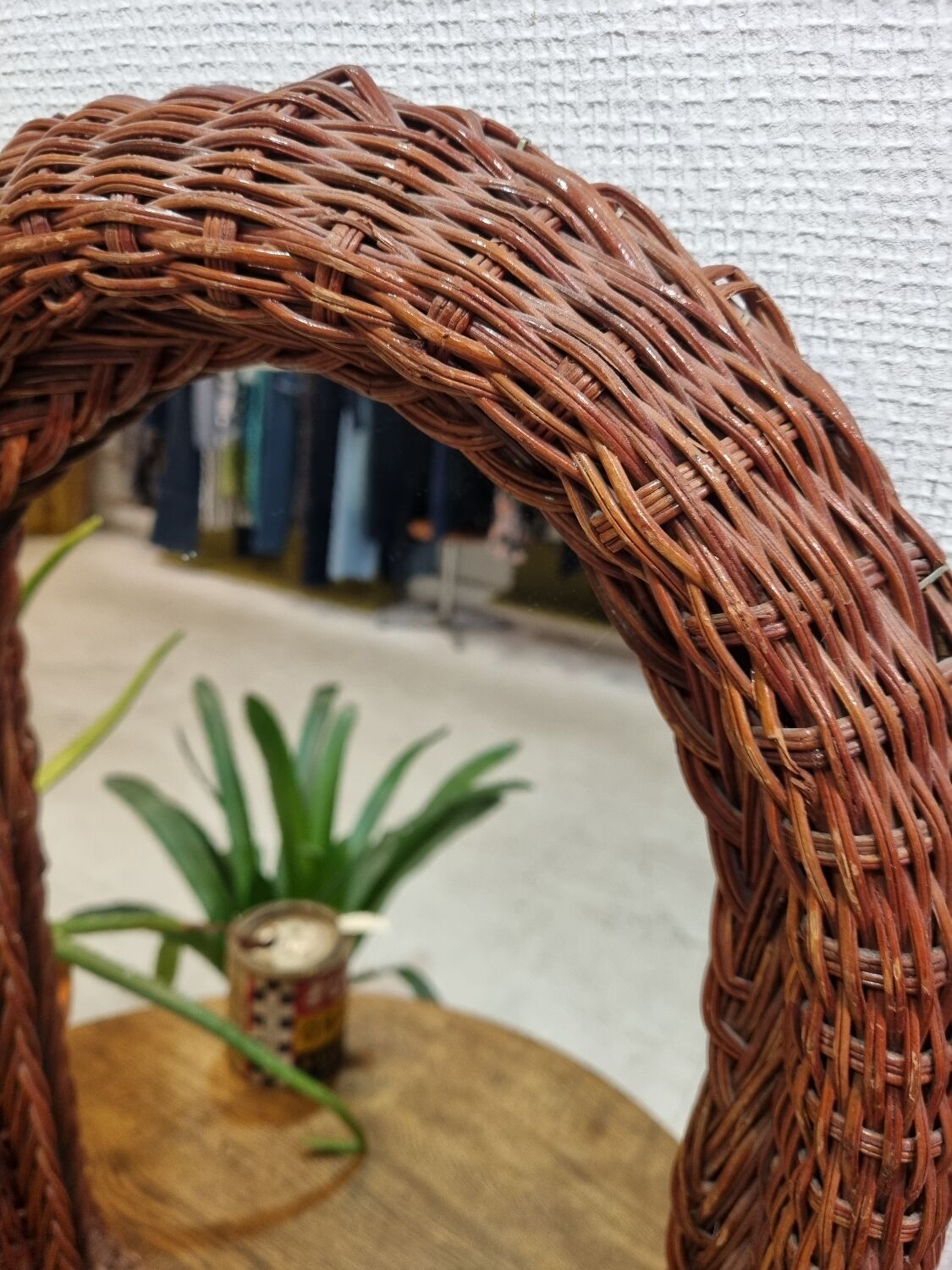 Wicker mirror