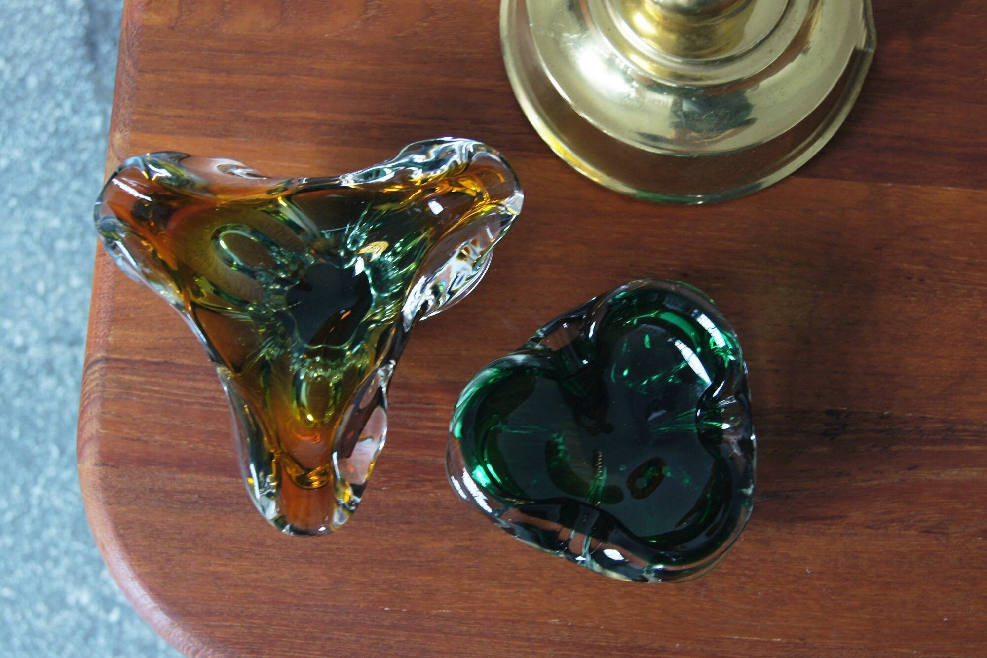 Glass Bowls or Ashtrays, Italy, 1970s, Set of 2