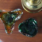 Glass Bowls or Ashtrays, Italy, 1970s, Set of 2