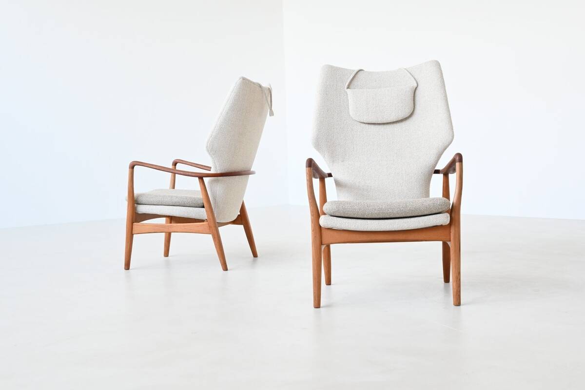 A. Madsen and H. Schubell “Kirsten” lounge chairs Bovenkamp Netherlands 1960