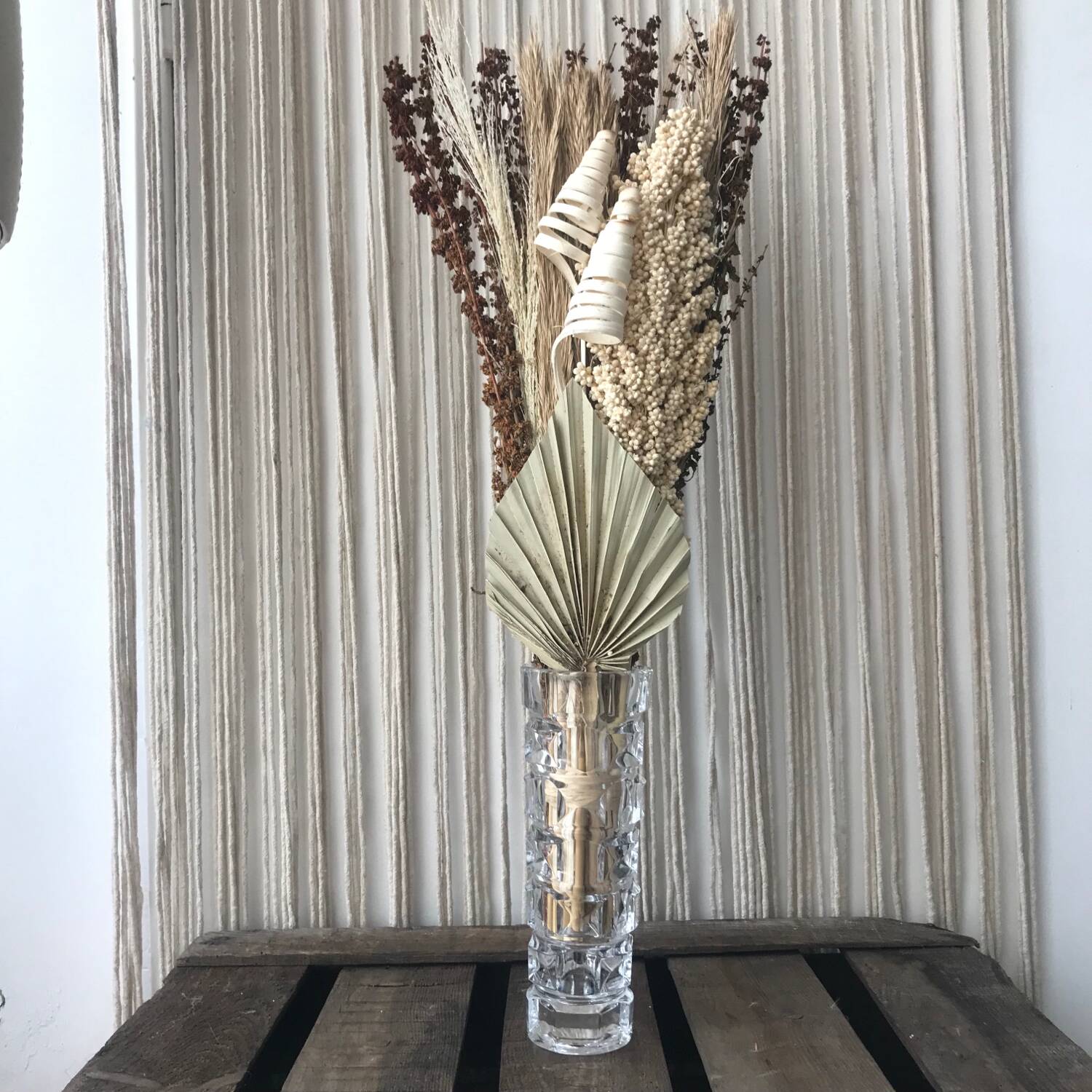 Pressed molded glass vase