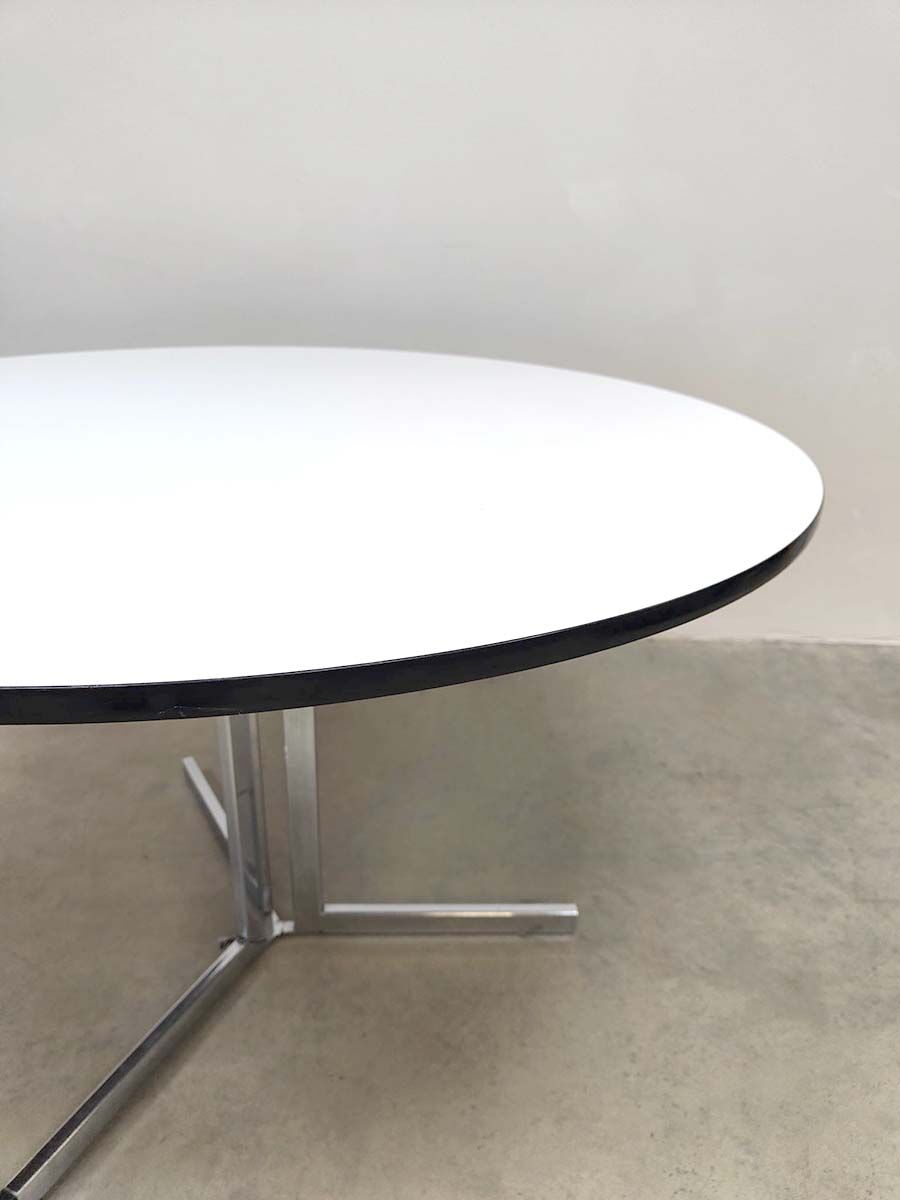 Vintage round dining table Mad men style