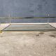 Table basse double plateau verre vintage
