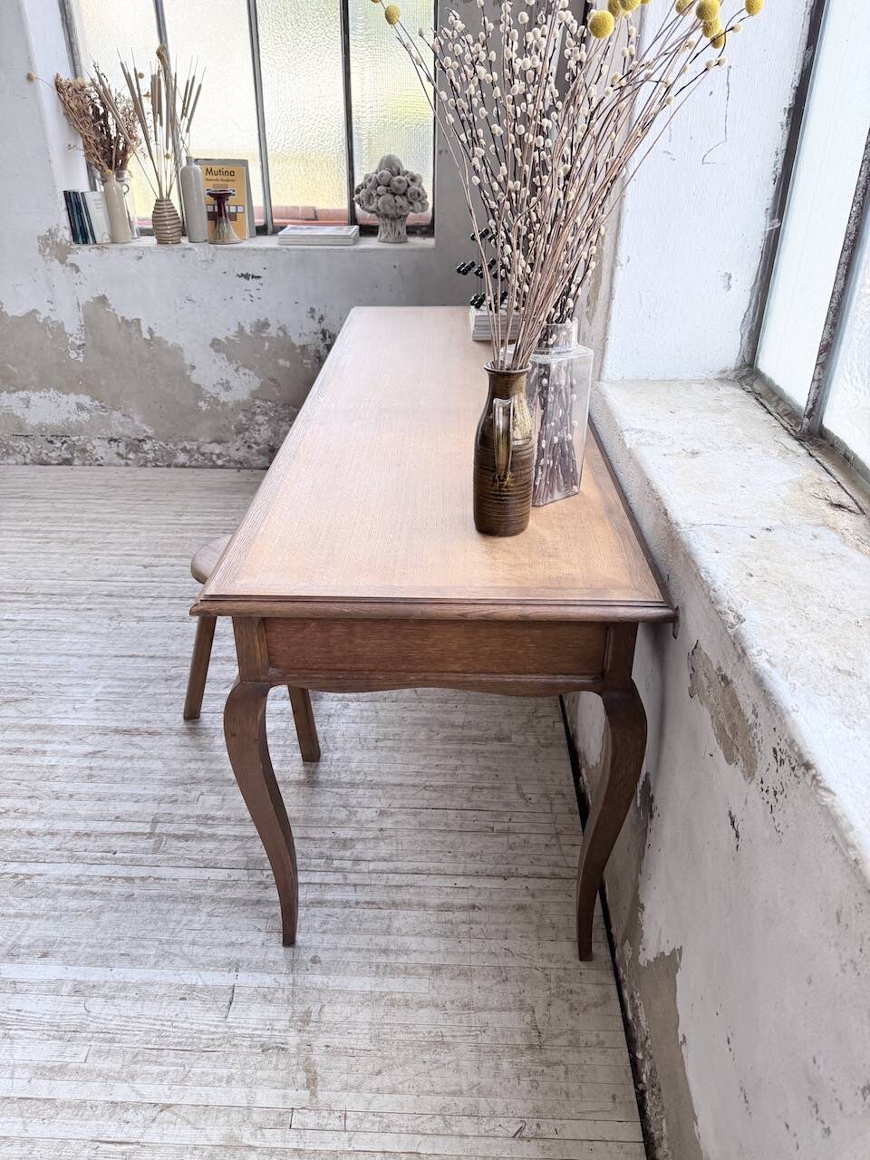 Console bureau en chêne 1960
