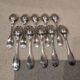 10 silver-plated coffee spoons, Christofle Vendome, 13.6 cm