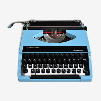 Machine à écrire Silverette bleue - vintage 1960