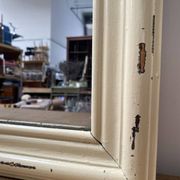 Miroir ancien patine beige