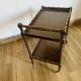 Wooden serving trolley
