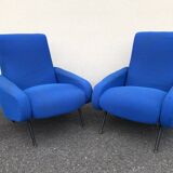 Vintage 60s Design Blue Armchairs