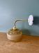 Yellow frosted glass vintage wall lamp shade