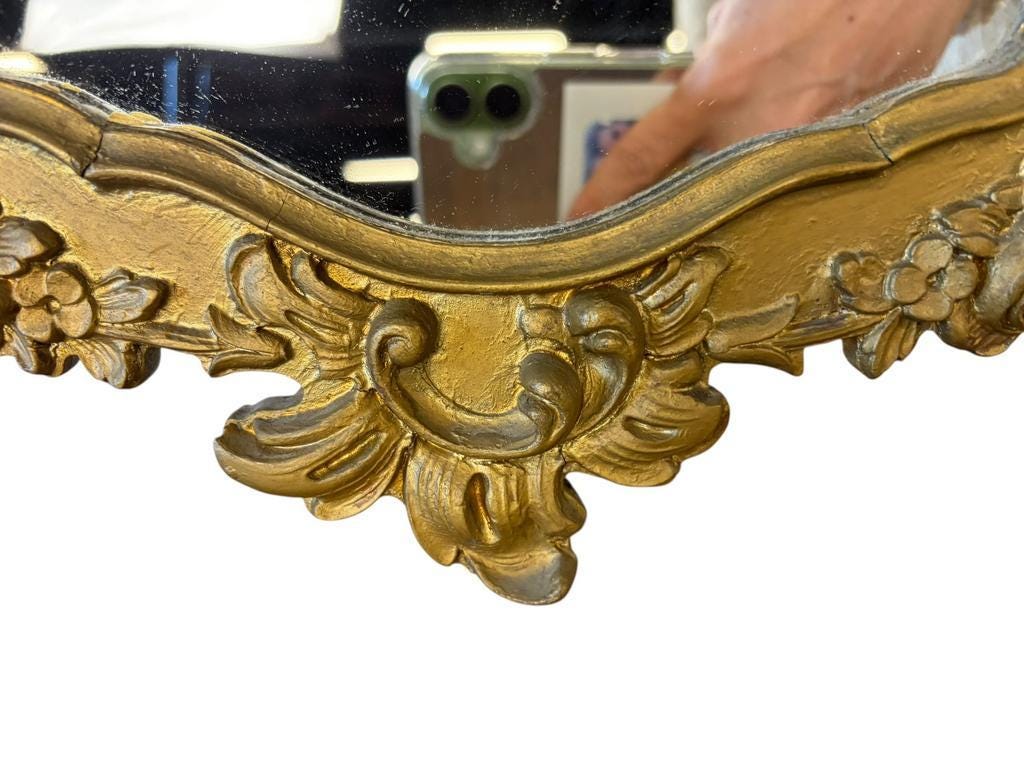 Miroir baroque doré vintage / miroir mural