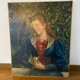 Old portrait signed Dumas