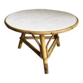 Vintage rattan side table